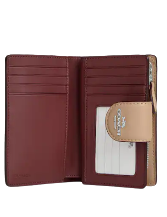 Coach Medium Corner Zip Wallet With Signature Leather