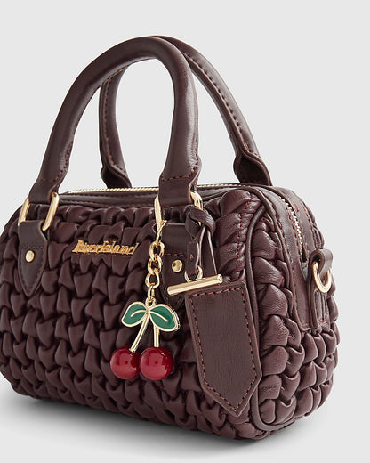 River Island Red Scrunch Mini Bowler Bag