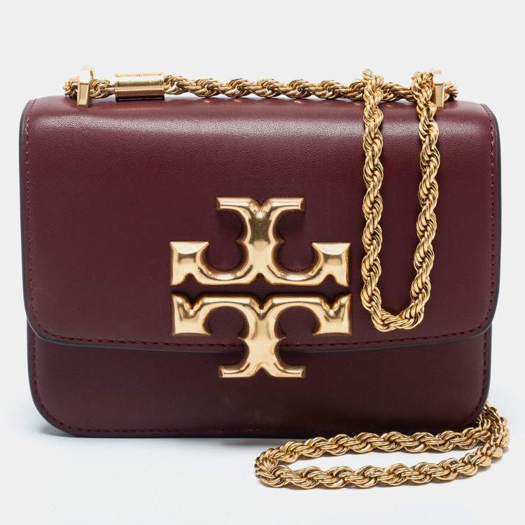 TORY BURCH SMALL ELEANOR BAG IN BURGUNDY