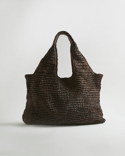 River island Brown Raffia Shopper Bag