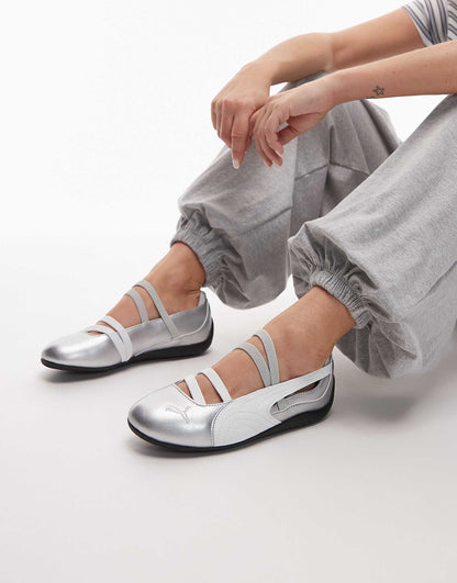 PUMA Speedcat ballet flats in silver size 38