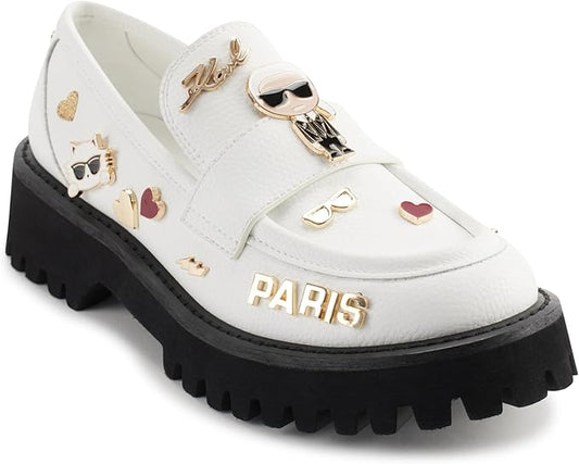 Karl Lagerfeld Paris Women's Avah Studs-Dress F Loafer size 9