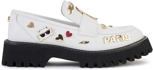 Karl Lagerfeld Paris Women's Avah Studs-Dress F Loafer size 9