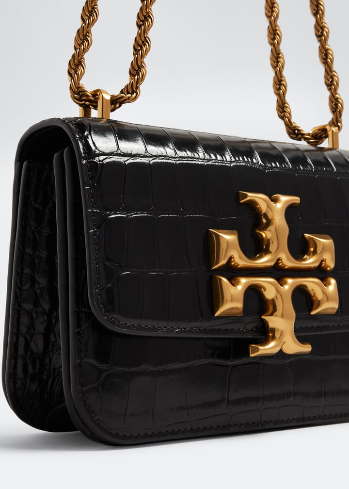 TORY BURCH SMALL ELEANOR BAG IN LEZARD BLACK