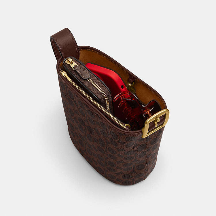 Coach Bleecker Bucket Bag 21 In Signature Canvas