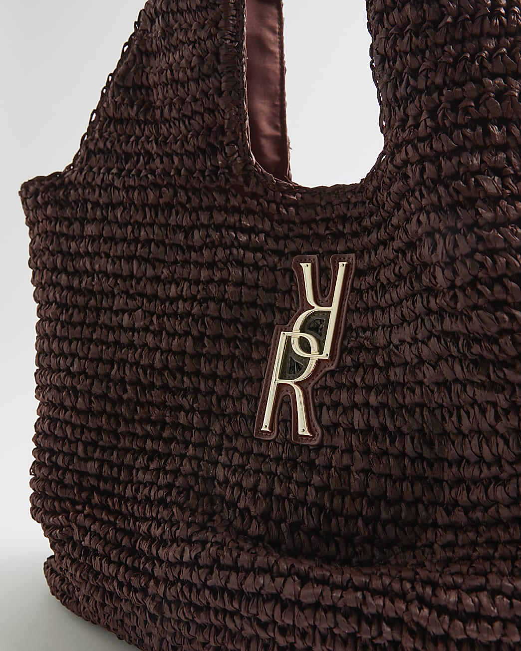 River island Brown Raffia Shopper Bag