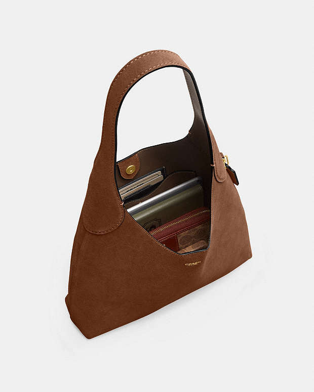 Coach Brooklyn Shoulder Bag 28 in suede material