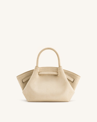 JW PEI
Hana Mini Faux Suede Tote Bag - off white