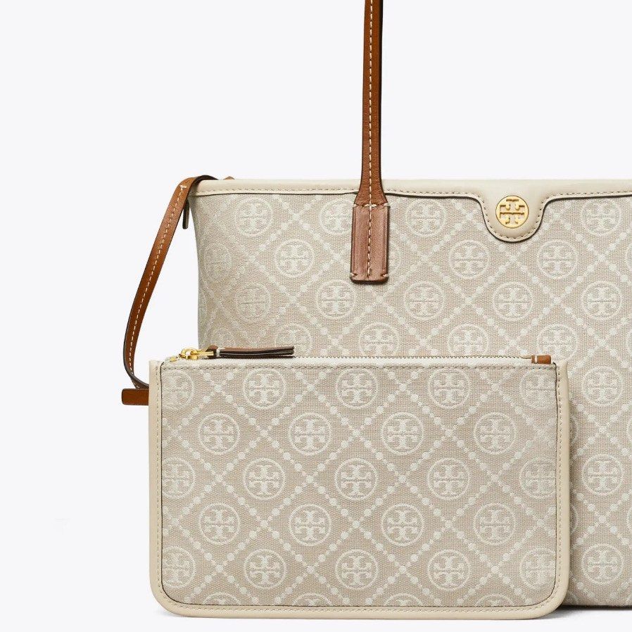 Tory Burch small T Monogram zip tote bag