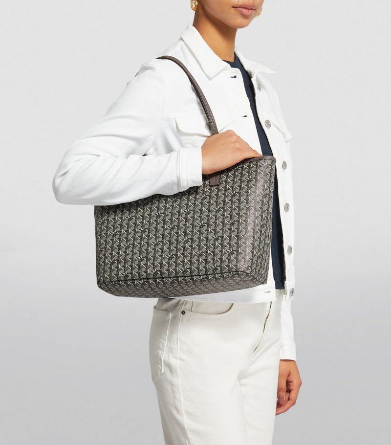 Tory Burch Monogram-pattern coated-canvas tote