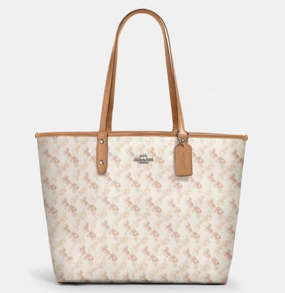 Coach Reversible City Tote With Horse And Carriage Print