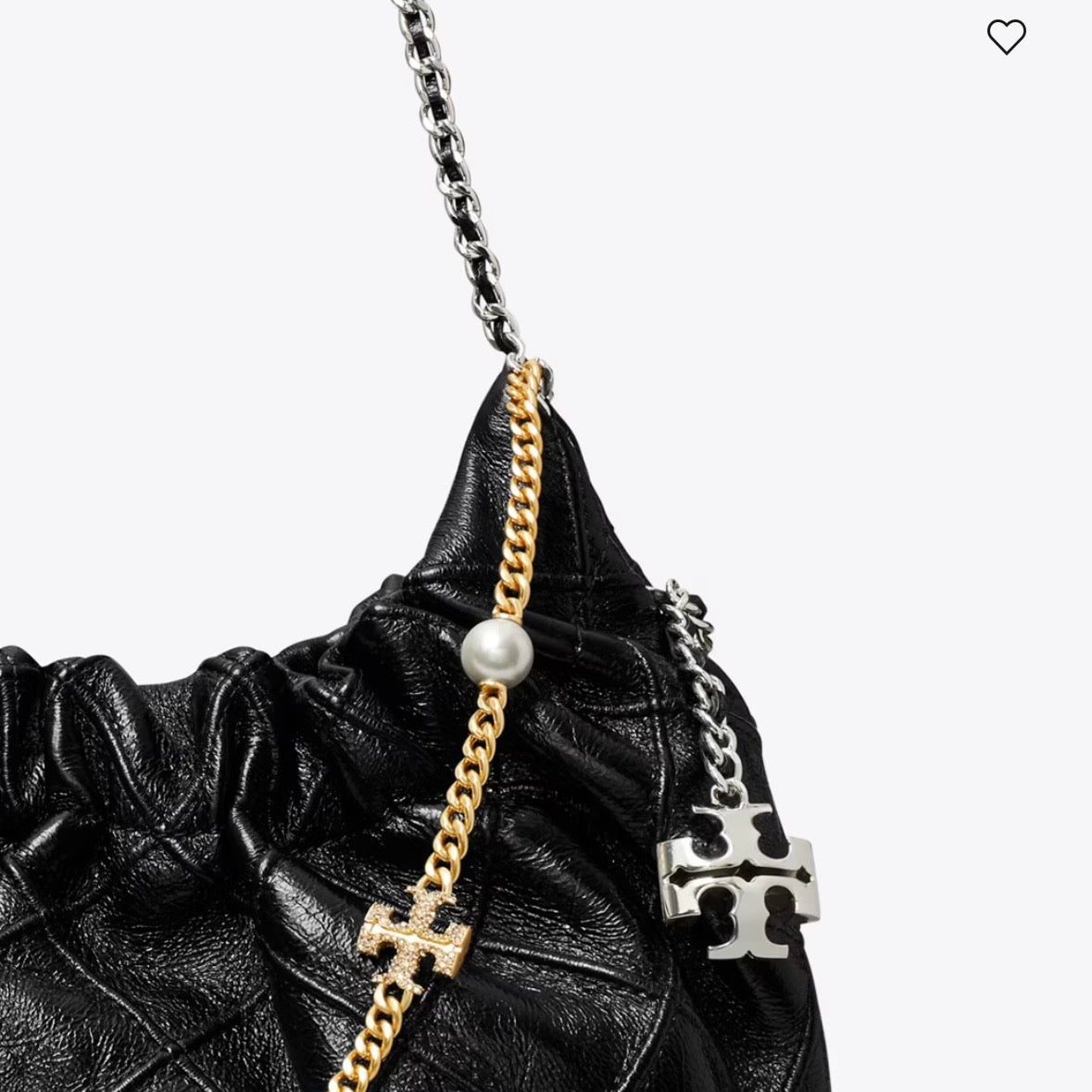 TORY BURCH MINI FLEMING SOFT DISTRESSED HOBO BAG