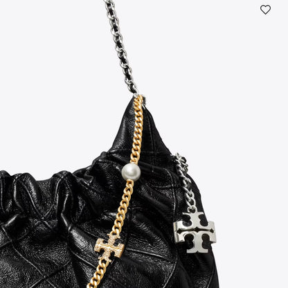TORY BURCH MINI FLEMING SOFT DISTRESSED HOBO BAG