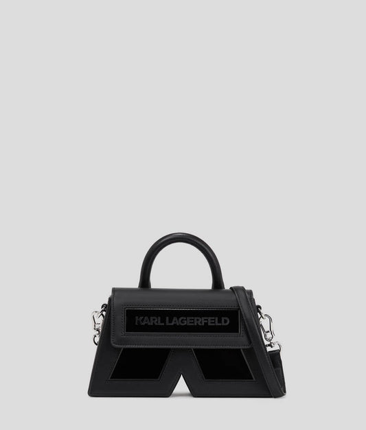 IKON K SMALL LEATHER CROSSBODY BAG KARL LAGERFELD