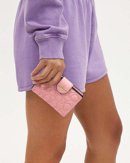 Coach Medium Corner Zip Wallet With Signature Leather