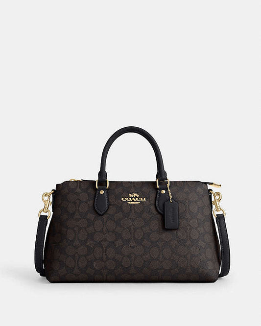 Coach Georgia Satchel Bag In Signature Canvas