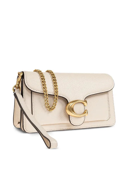 Coach Tabby Chain 19 Crossbody bag grained cow leather chalk