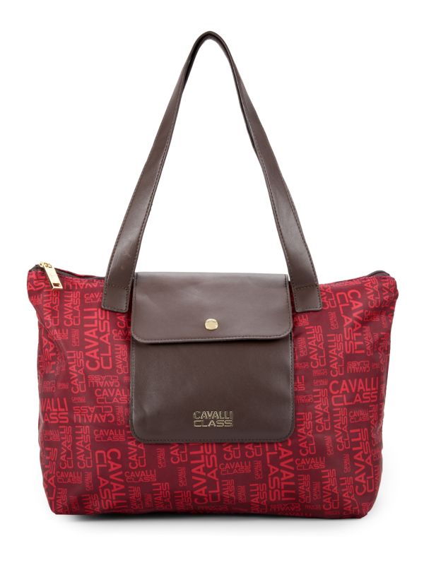 Cavalli Class by Roberto Cavalli Women's Red Colorblock Tote