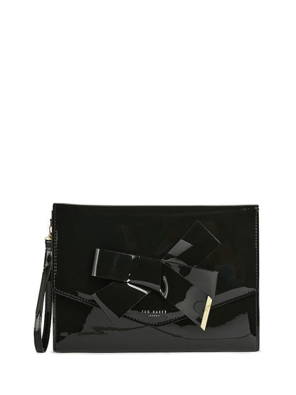 Ted Baker Black Nikkey Knot Bow Envelope Purse