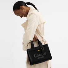 Coach Cargo Tote Bag 26 leather in black