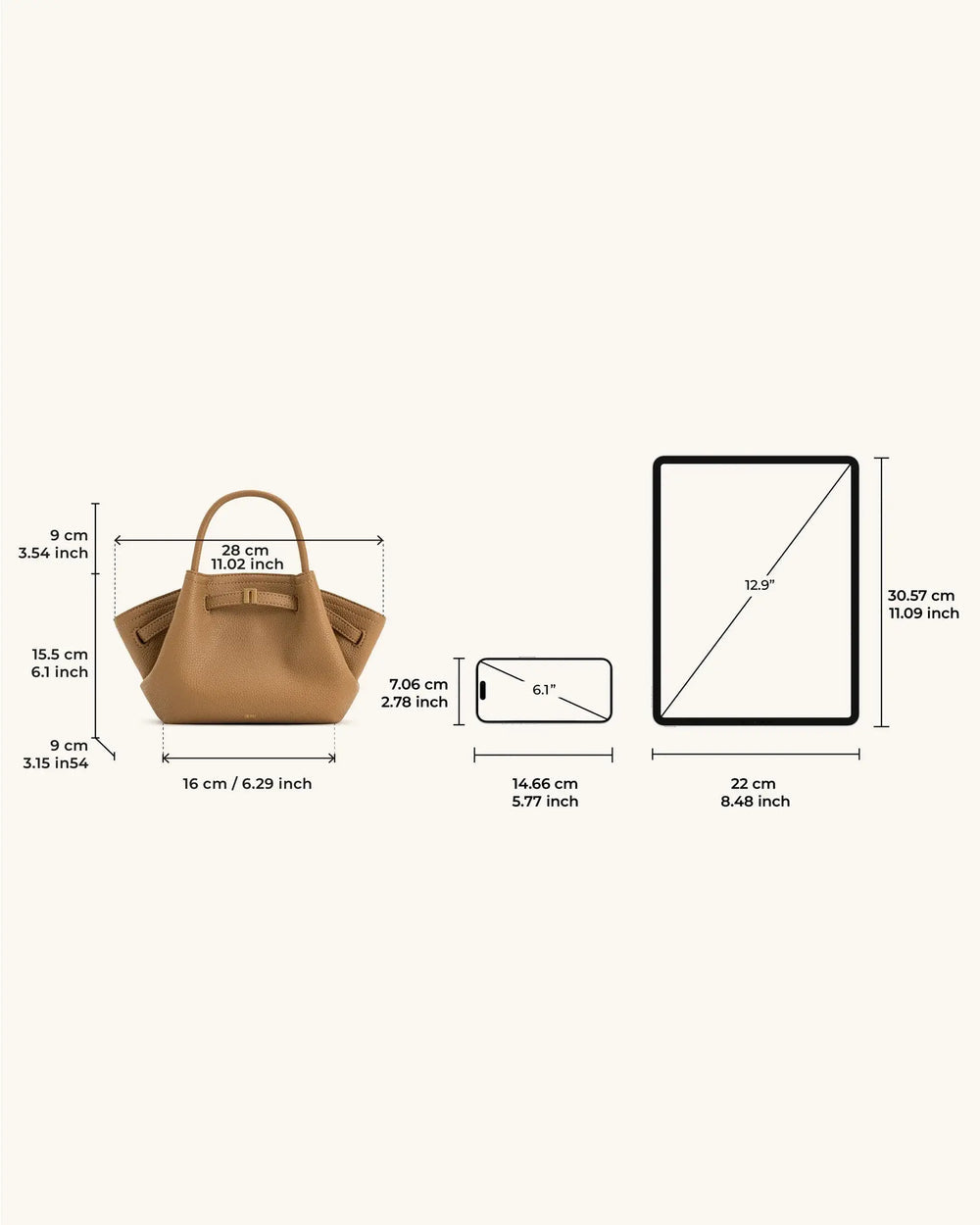 JW pei Hana Mini Tote Bag -light Brown
