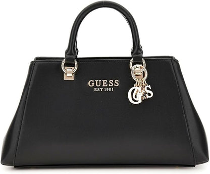 GUESS Evelune Girlfriend Satchel Hand/Shoulder Bag Black