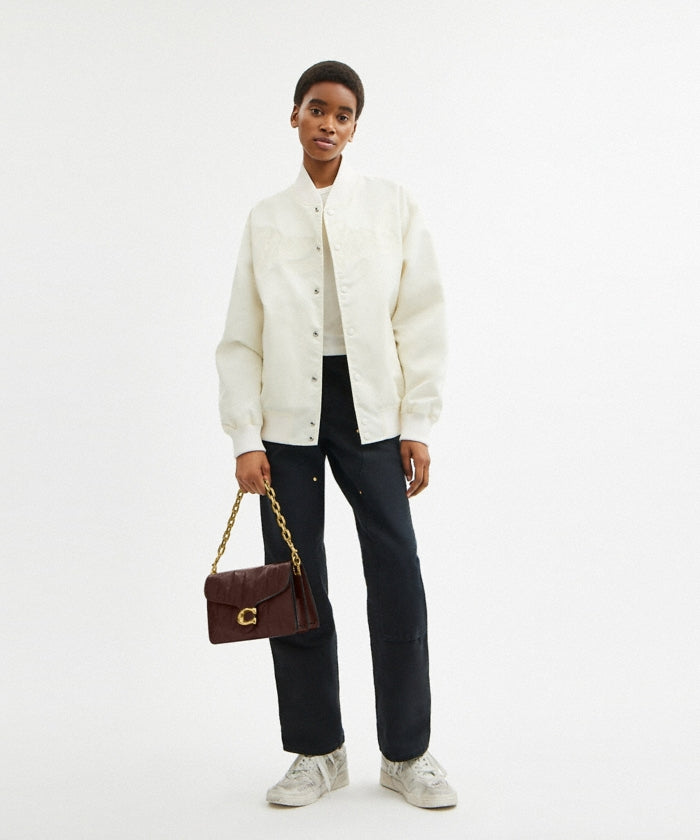 Coach Chain Tabby Shoulder Bag With Quilting in maple