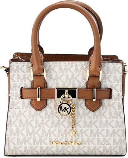 MICHAEL KORS HAMILTON XS MINI CROSSBODY SATCHEL MK KEY LOCK BAG VANILLA
