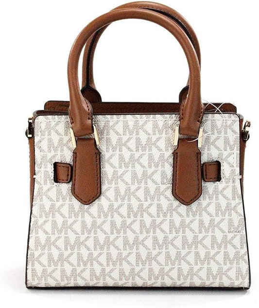 MICHAEL KORS HAMILTON XS MINI CROSSBODY SATCHEL MK KEY LOCK BAG VANILLA