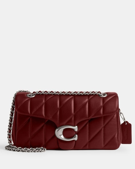 Coach Tabby Shoulder Bag 26  With Pillow Quilting dark ruby