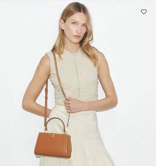 Tory Burch Mini Eleanor Satchel in camel