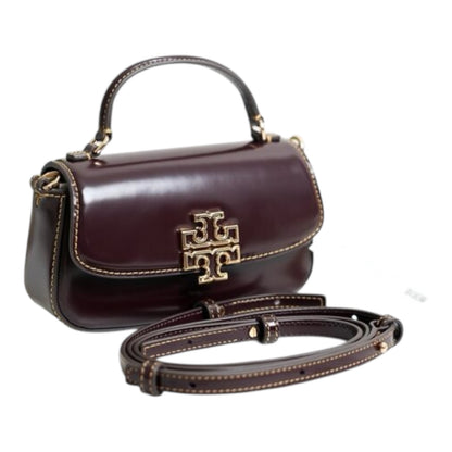Tory Burch Britten Mini Top Handle Leather Crossbody Bag