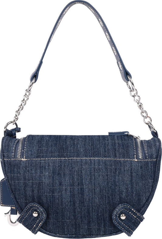 True Religion Studded Denim Shoulder Bag