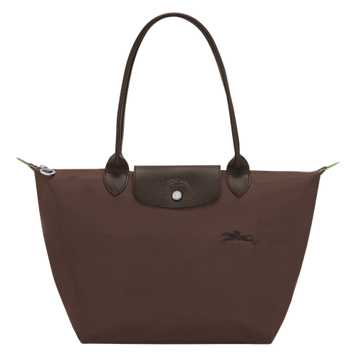 LONGCHAMP LE PLIAGE GREEN M TOTE BAG IN MOCHA