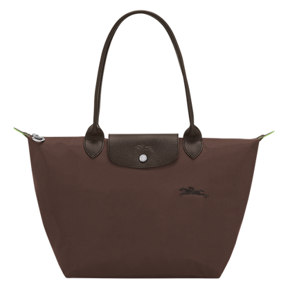 LONGCHAMP LE PLIAGE GREEN M TOTE BAG IN MOCHA