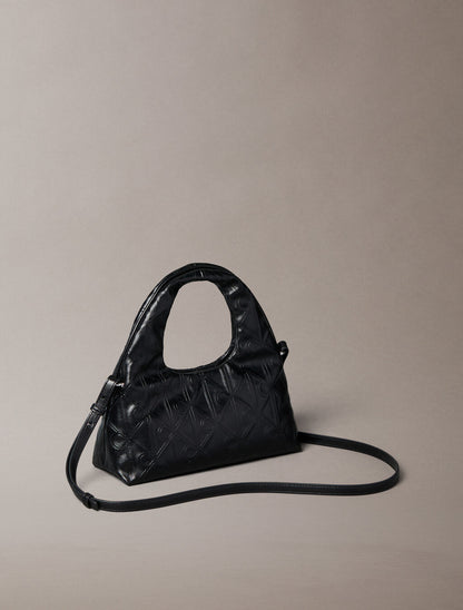 Calvin Klein Puffer Emblem Logo Small Bag in black
