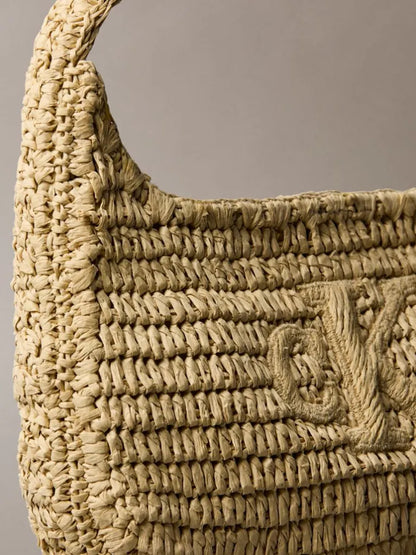 Calvin Klein Raffia Small Shoulder Bag