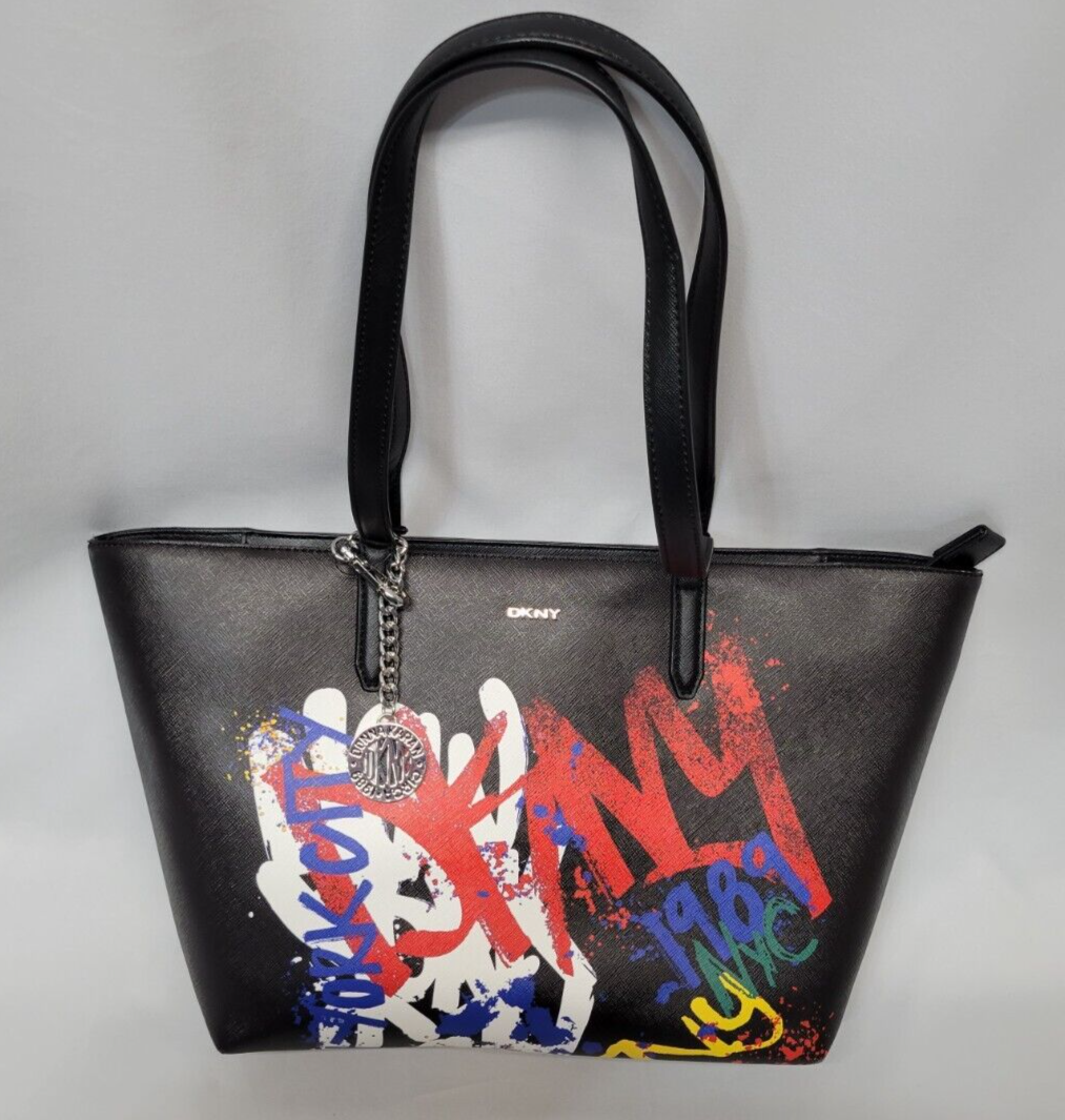 DKNY Bryant Park Graffiti 1989 Urban Large Tote