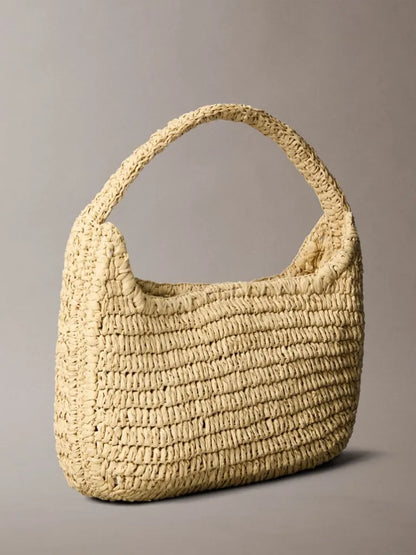 Calvin Klein Raffia Small Shoulder Bag