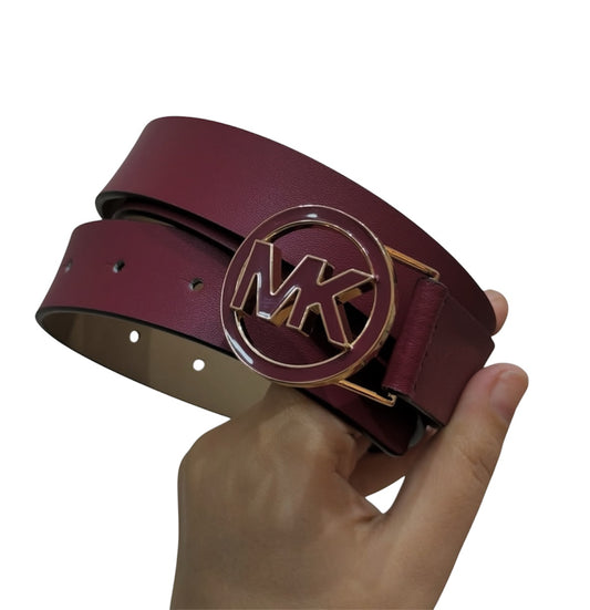 Michael kors burgundy belt