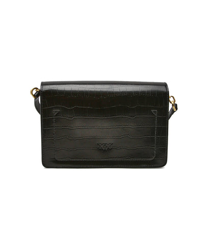 Pinko Leather messenger bag LOVE CLICK CLASSIC PURE SHAPES