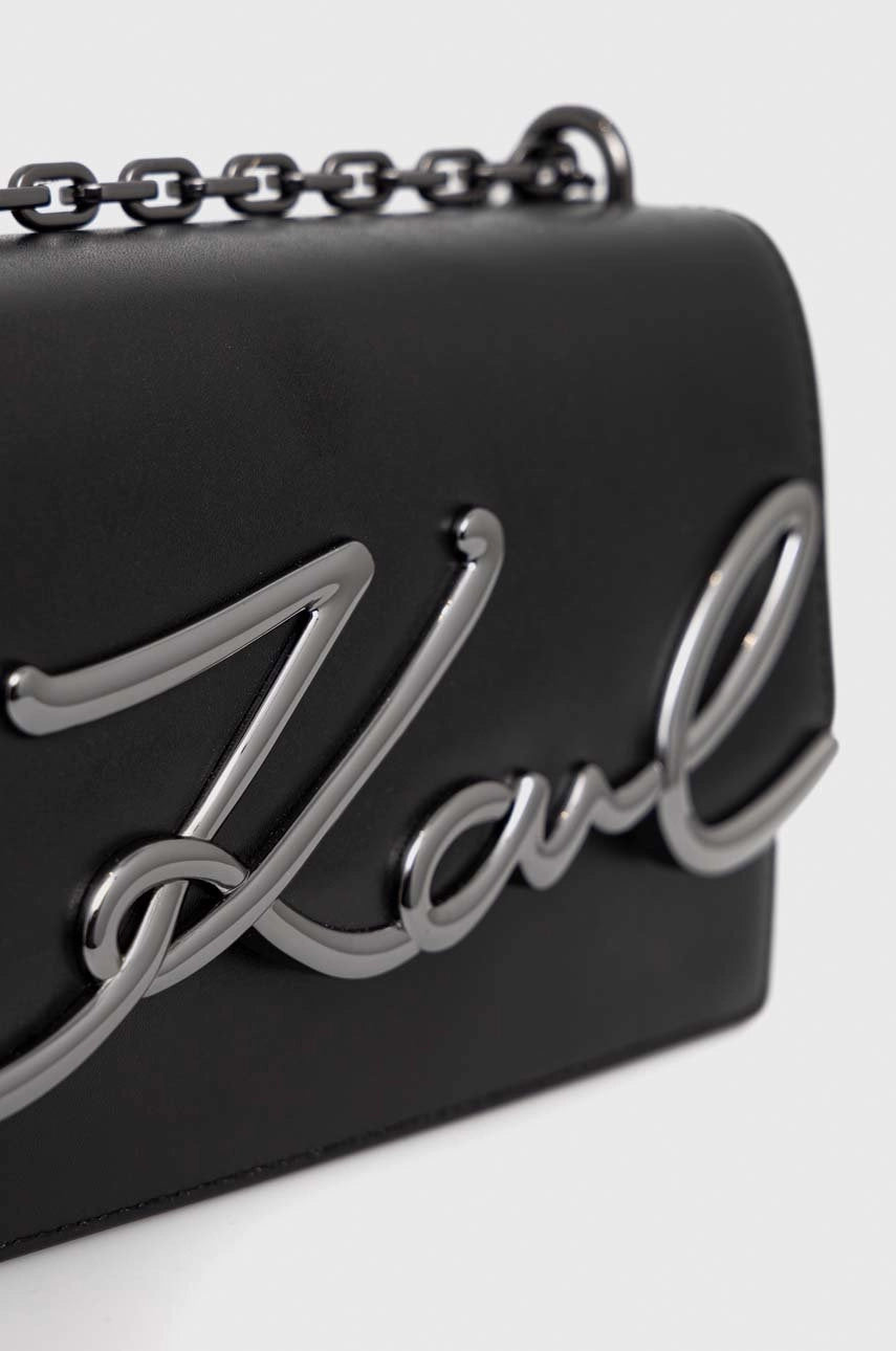 Karl Lagerfeld leather handbag
black color