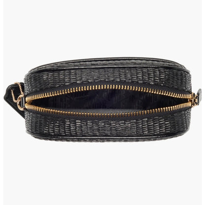 Kurt Geiger London Chiswick Raffia Camera Bag in black