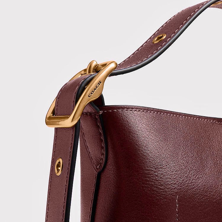 Coach Bleecker Bucket Bag 21 in burgundy