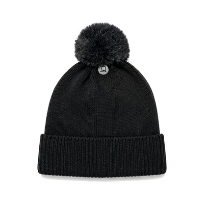 Karl Lagerfeld Paris Ribbed Knit Beanie In Black
