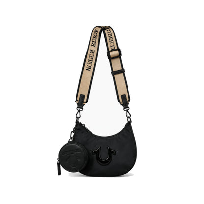 True Religion Mini Crescent Hobo Bag In Black