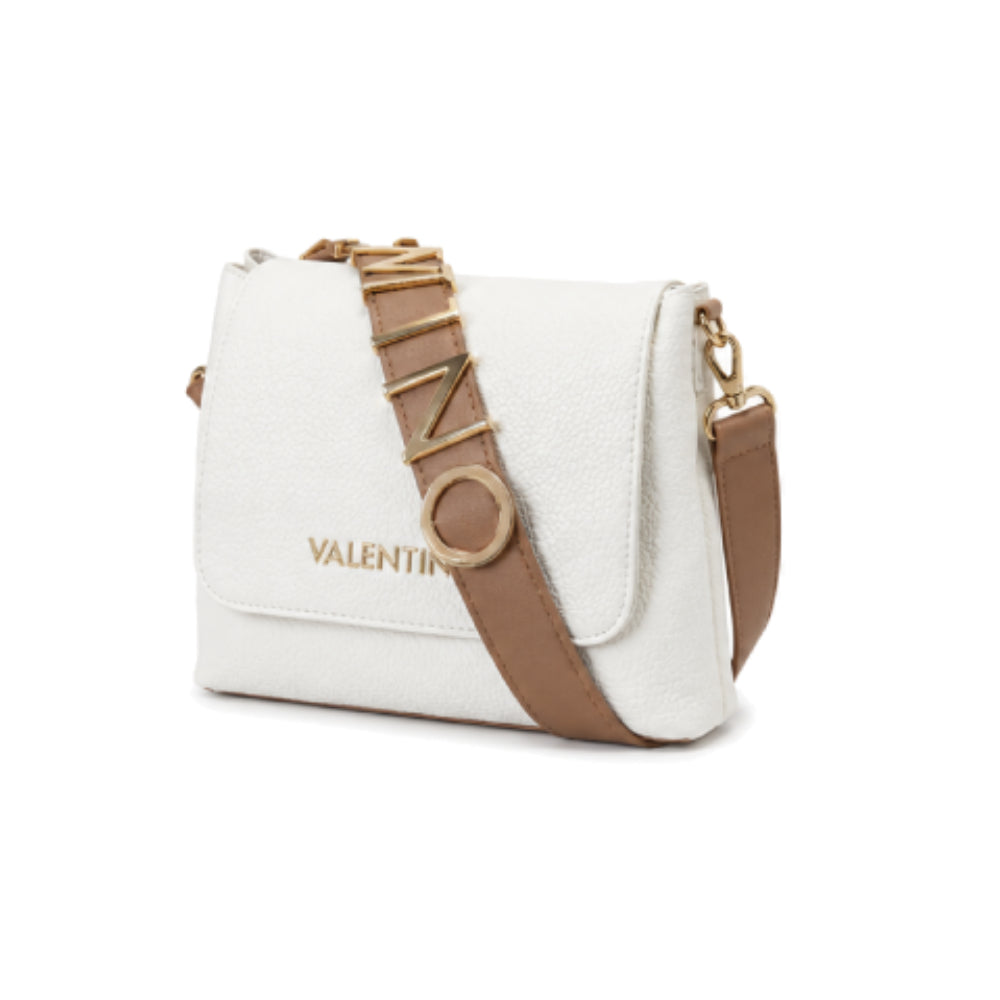 Valentino Bags Alexia Crossbody Bag In White And Tan