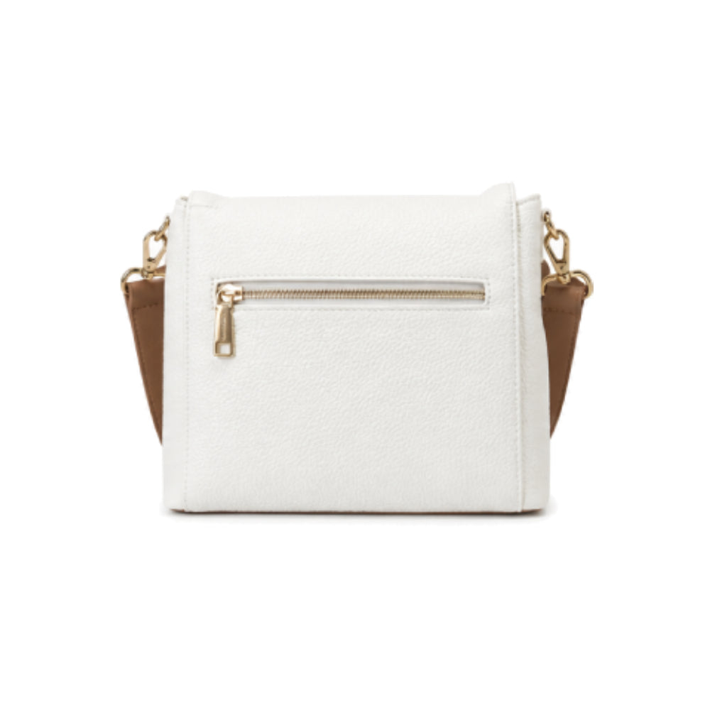 Valentino Bags Alexia Crossbody Bag In White And Tan
