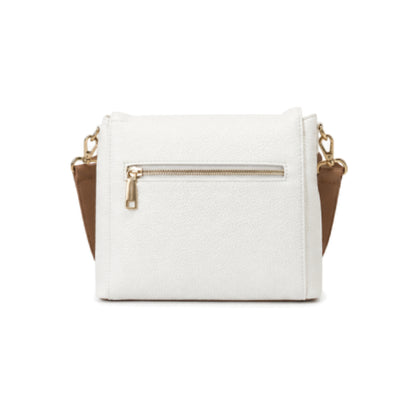 Valentino Bags Alexia Crossbody Bag In White And Tan