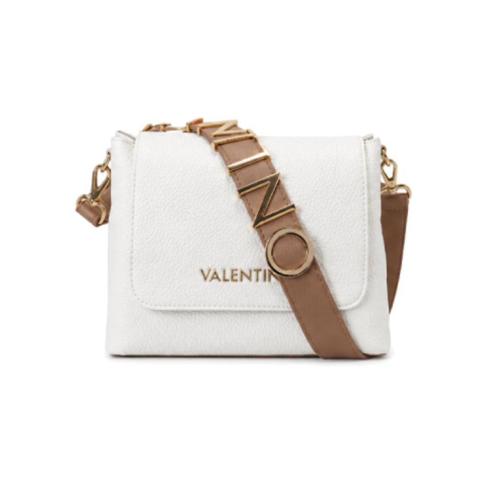 Valentino Bags Alexia Crossbody Bag In White And Tan